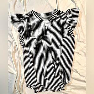 Striped Ruffle Blouse